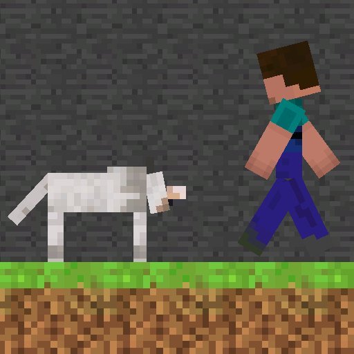 Картинка Steve and Wolf